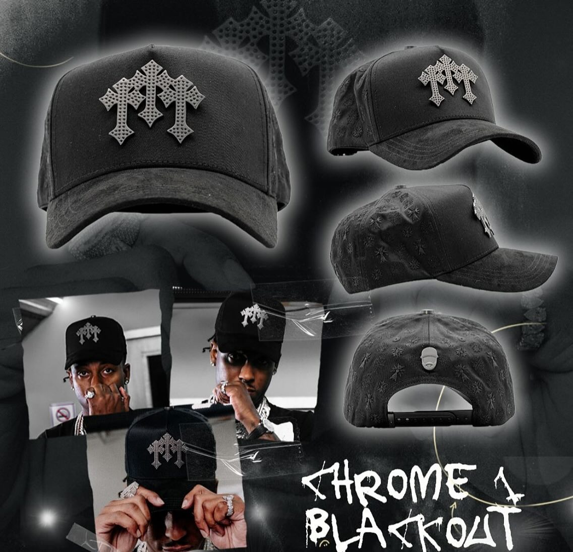 Blackout Chrome Cap
