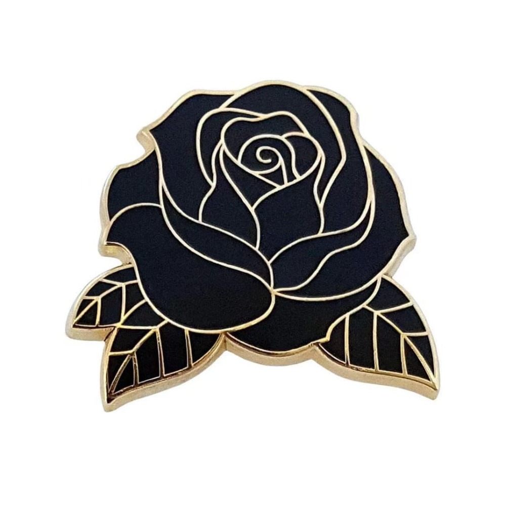 Black Rose Cap Clip