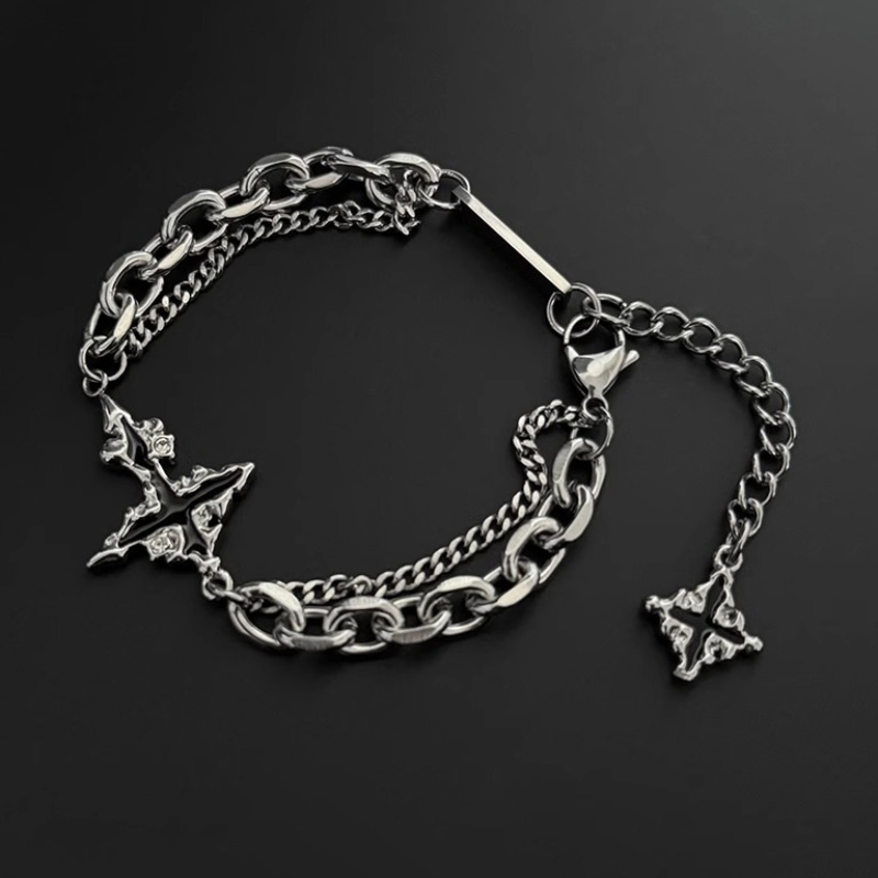 Punk Dark Rebel Star Chain