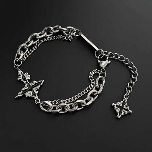 Punk Dark Rebel Star Chain