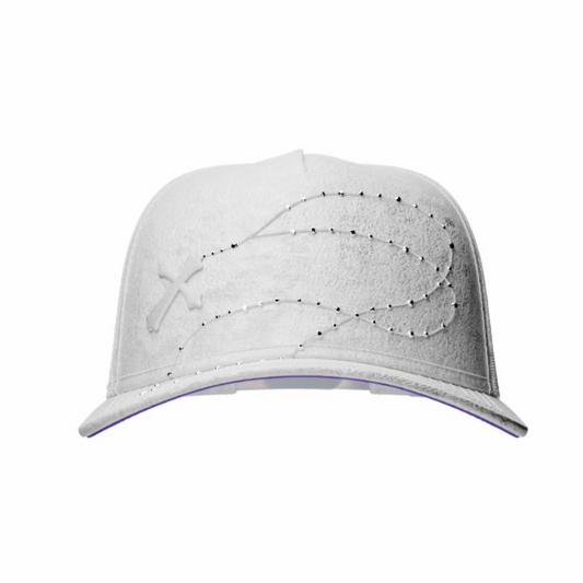 White Cross Chain Cap