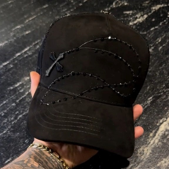 Brown Cross Chain Cap