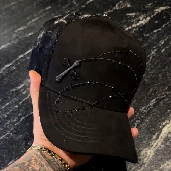 Brown Cross Chain Cap