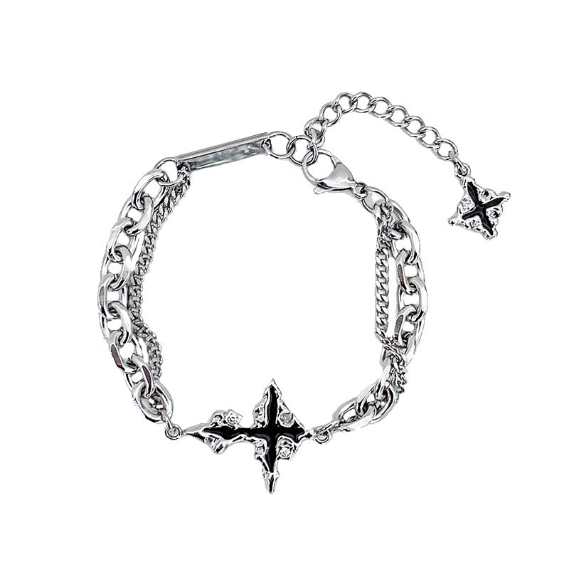 Punk Dark Rebel Star Chain