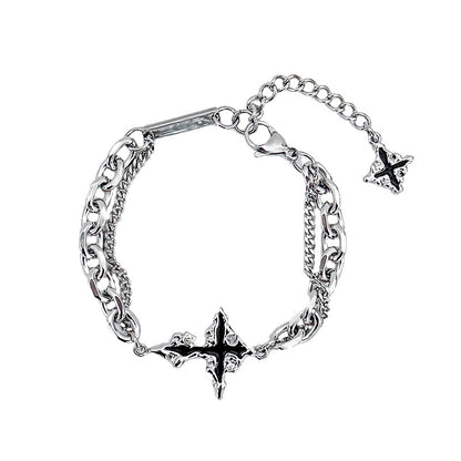 Punk Dark Rebel Star Chain