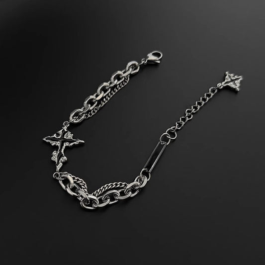 Punk Dark Rebel Star Chain
