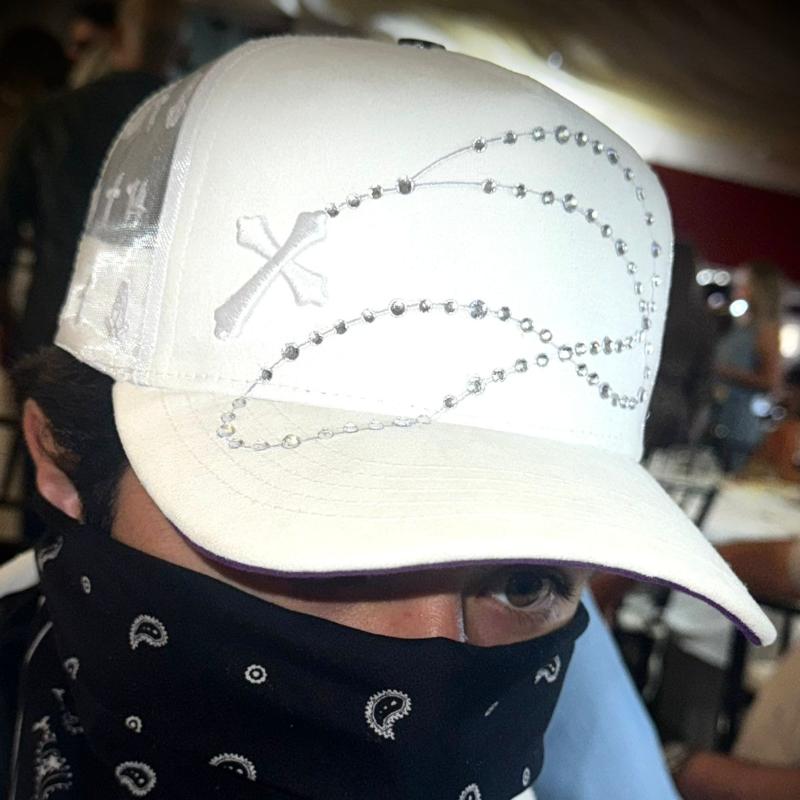 Brown Cross Chain Cap