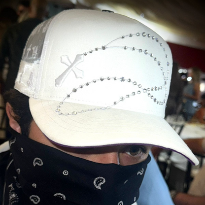 Brown Cross Chain Cap